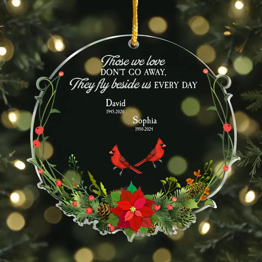 Personalized Memorial Acrylic Ornament - Memorial Gift Idea For Christmas - Upload Photo - Those We Love Don't Go Away