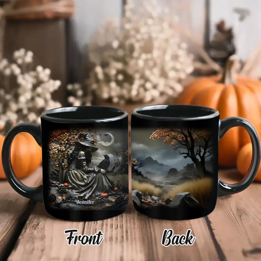 Personalized Witch Vintage Coffee Mug - Halloween/Birthday Gift Idea For Yourself, Women, Witch Lovers