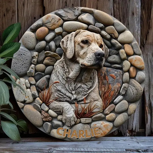 Custom Personalized Dog Metal Sign - Gift Idea For Dog Lover