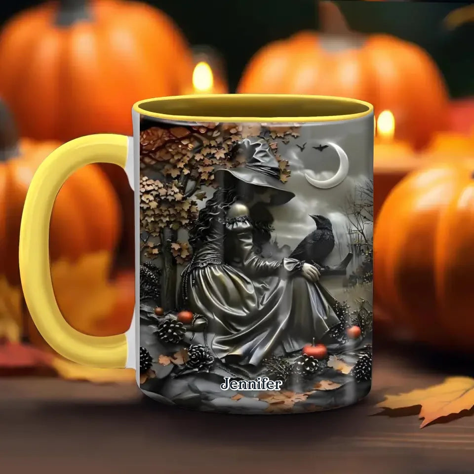Personalized Witch Vintage Coffee Mug - Halloween/Birthday Gift Idea For Yourself, Women, Witch Lovers