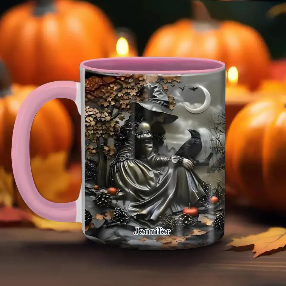 Personalized Witch Vintage Coffee Mug - Halloween/Birthday Gift Idea For Yourself, Women, Witch Lovers