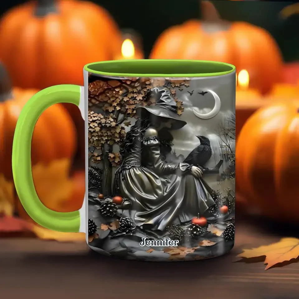 Personalized Witch Vintage Coffee Mug - Halloween/Birthday Gift Idea For Yourself, Women, Witch Lovers