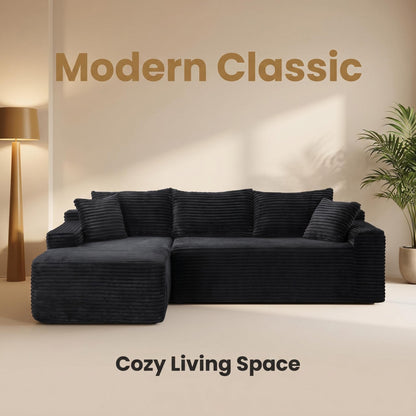 94.5" Cloud Modular Sectional Sofa Couch with L-Shape Chaise
