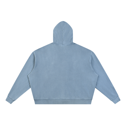 Loki & Ivy Unisex Vintage Wash Full Zip Boxy Hoodie