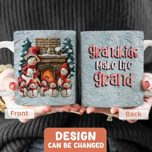Personalized Grandma Coffee Mug - Christmas Gift For Grandma - Life Is Better With Grandkids