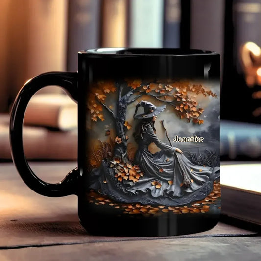 Personalized Witch Coffee Mug - Halloween/Birthday Gift Idea For Witch Lovers - Buckle Up Buttercup You Just Flipped My Witch Switch