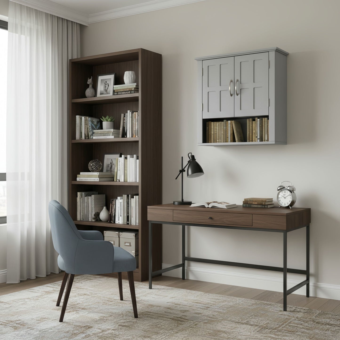 Multi Functional Wall Mounted Cabinet With Adjustable Shelves For Bathroom