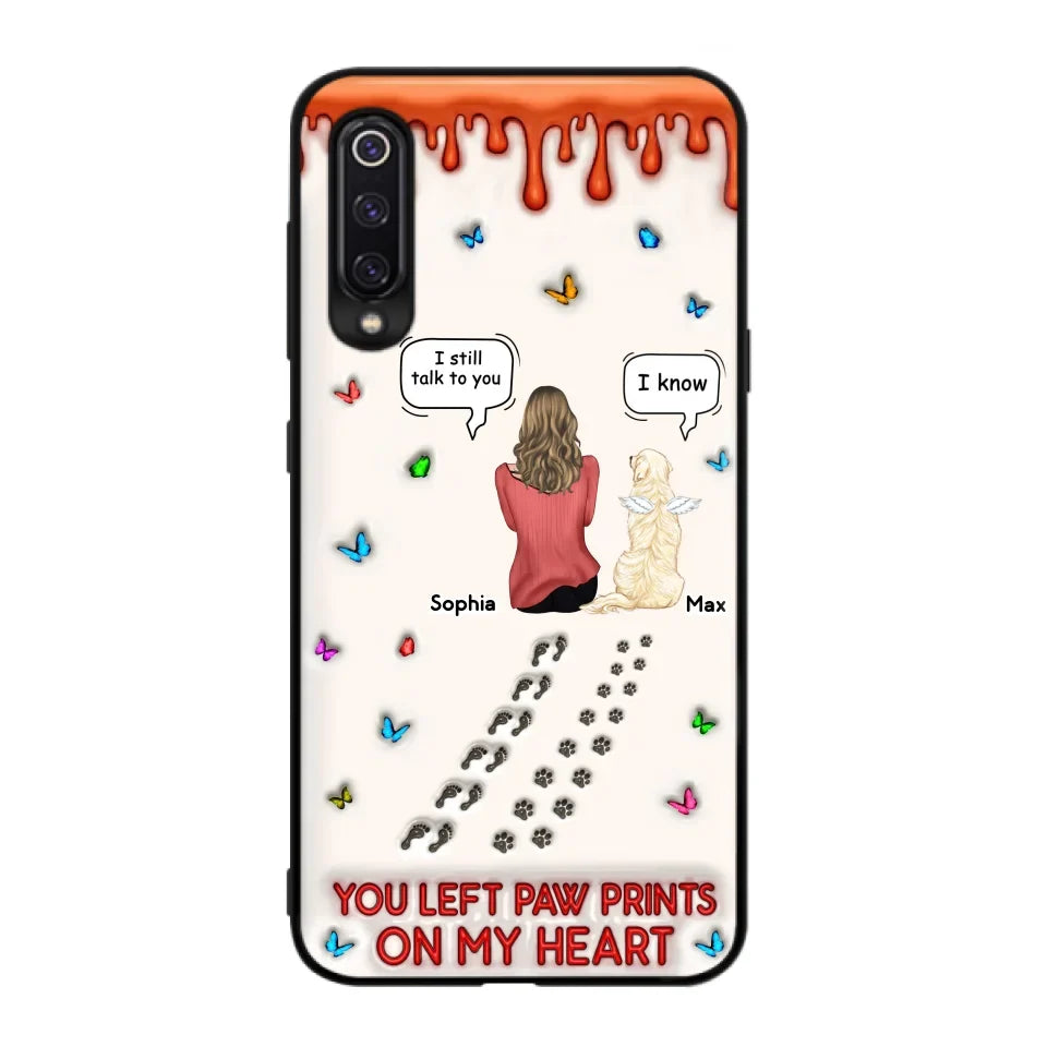 Custom Personalized Memorial Dog Phone Case - Memorial Gift Idea For Pet Owner - Case For Xiaomi/ Oppo/ Huawei - You Left Paw Prints On My Heart
