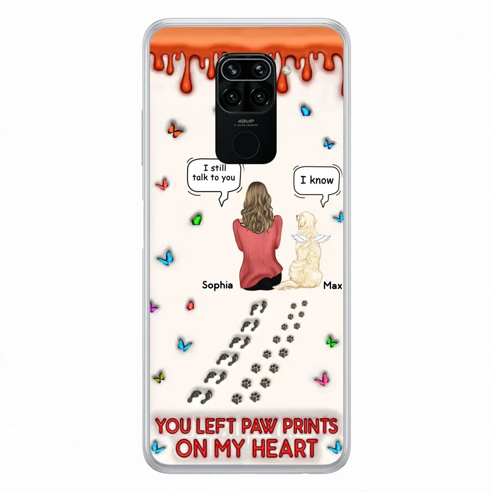 Custom Personalized Memorial Dog Phone Case - Memorial Gift Idea For Pet Owner - Case For Xiaomi/ Oppo/ Huawei - You Left Paw Prints On My Heart