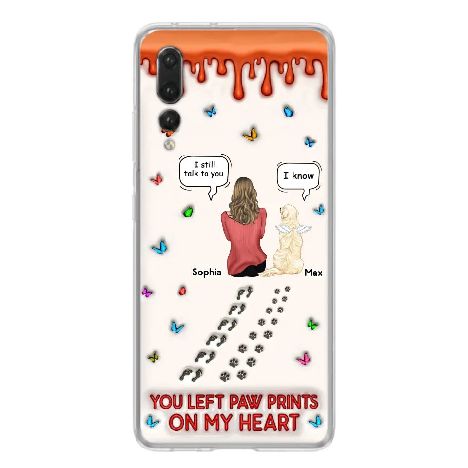 Custom Personalized Memorial Dog Phone Case - Memorial Gift Idea For Pet Owner - Case For Xiaomi/ Oppo/ Huawei - You Left Paw Prints On My Heart