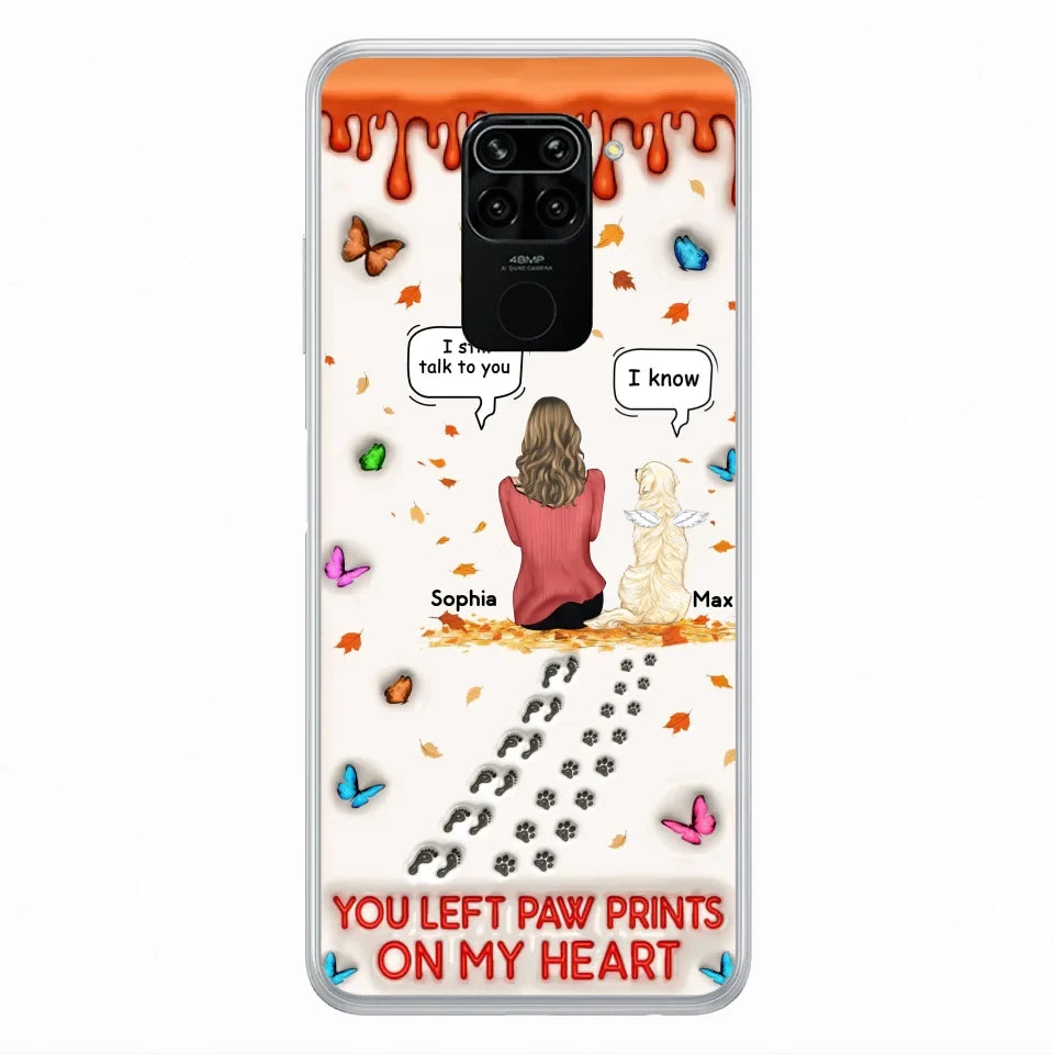 Custom Personalized Memorial Dog Phone Case - Memorial Gift Idea For Pet Lover - Case For Xiaomi/ Oppo/ Huawei - You Left Paw Prints On My Heart
