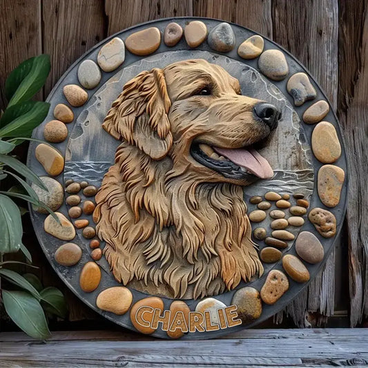 Personalized Dog With Wings Metal Sign - Gift Idea For Dog Lover