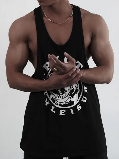 Men's Plus Size Graphic Wide Strap Tank