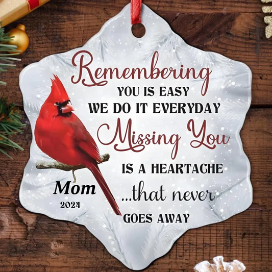 Personalized Memorial Acrylic Ornament - Memorial Gift Idea For Family - Missing You Is The Heartache