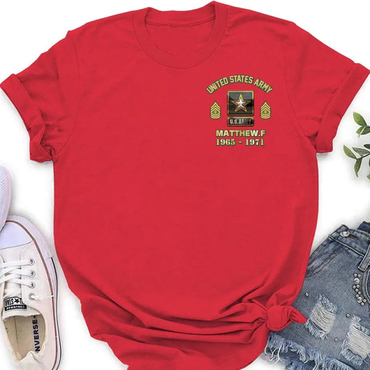 Personalized Veteran Shirt/Hoodie - Gift Idea for Veteran - Custom Name Logo Rank