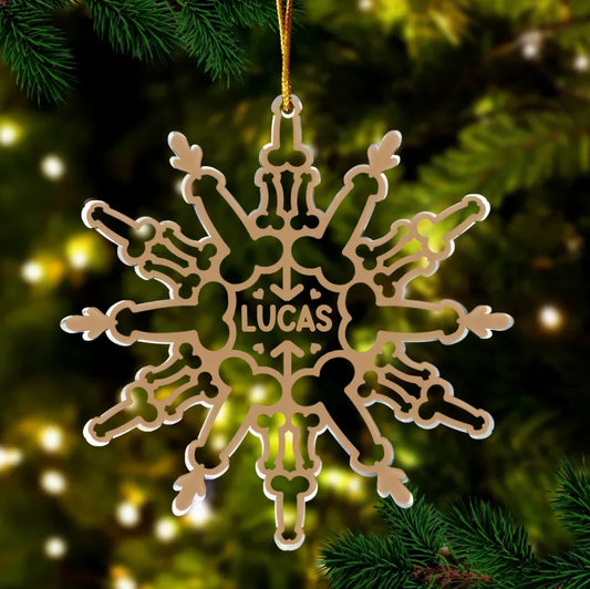 Personalized Funny Snow Flake Acrylic Ornament - Gift Idea For Family/Christmas