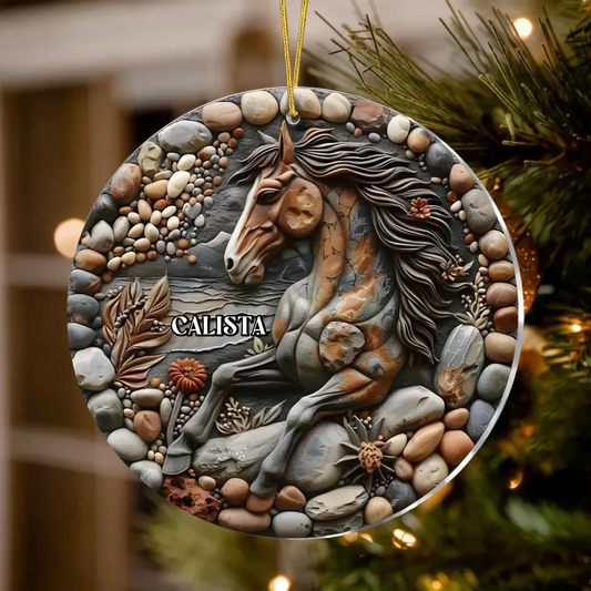 Personalized Horse Aluminum Ornament - Gift Idea For Horse Lover