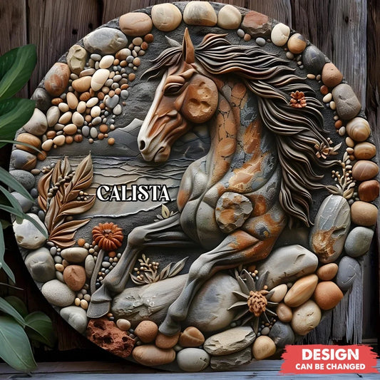 Custom Personalized Horse Metal Sign - Gift Idea For Horse Lover