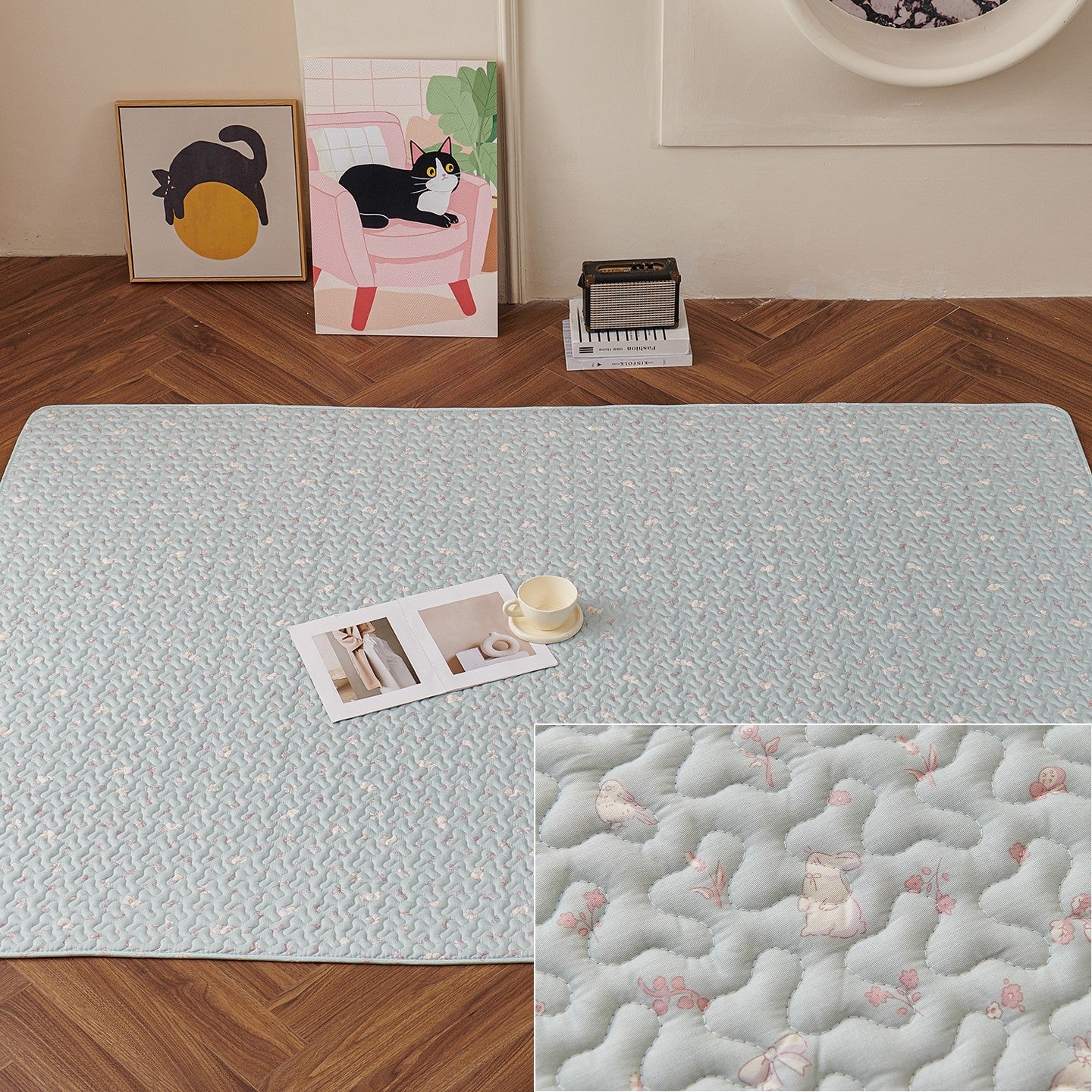 Pure Cotton Cat Mat, Dog Floor Mat, Rabbit Pen Matnon-slip