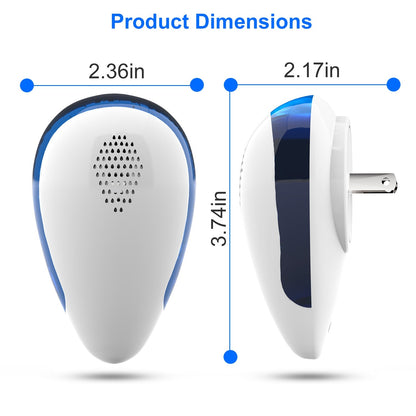 6 Pack Ultrasonic Pest Repeller Indoor Plug In Bug Repellent Mosquito Spider Ant Roaches Mice Control for Bedroom Garage Warehouse Office