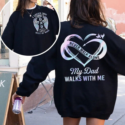 Personalized Memorial AOP Sweater - Memorial Gift Idea For Family Member - Never Walk Alone