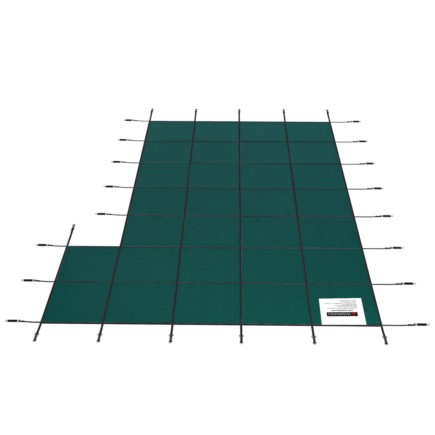 Inground Pool Safety Cover, 22 ft x 42 ft Rectangular Winter Pool Cover with Right Step
