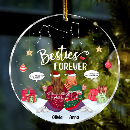 Personalized Besties Acrylic Ornament - Christmas  Gift Idea For Besties/Friends/Sisters - You're My Person