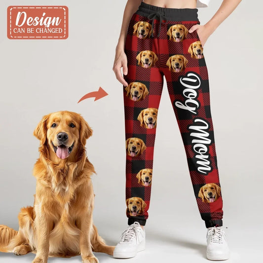 Personalized Christmas Dog Mom/Dog Dad AOP Unisex Sweatpants - Gift Idea For Dog Lover