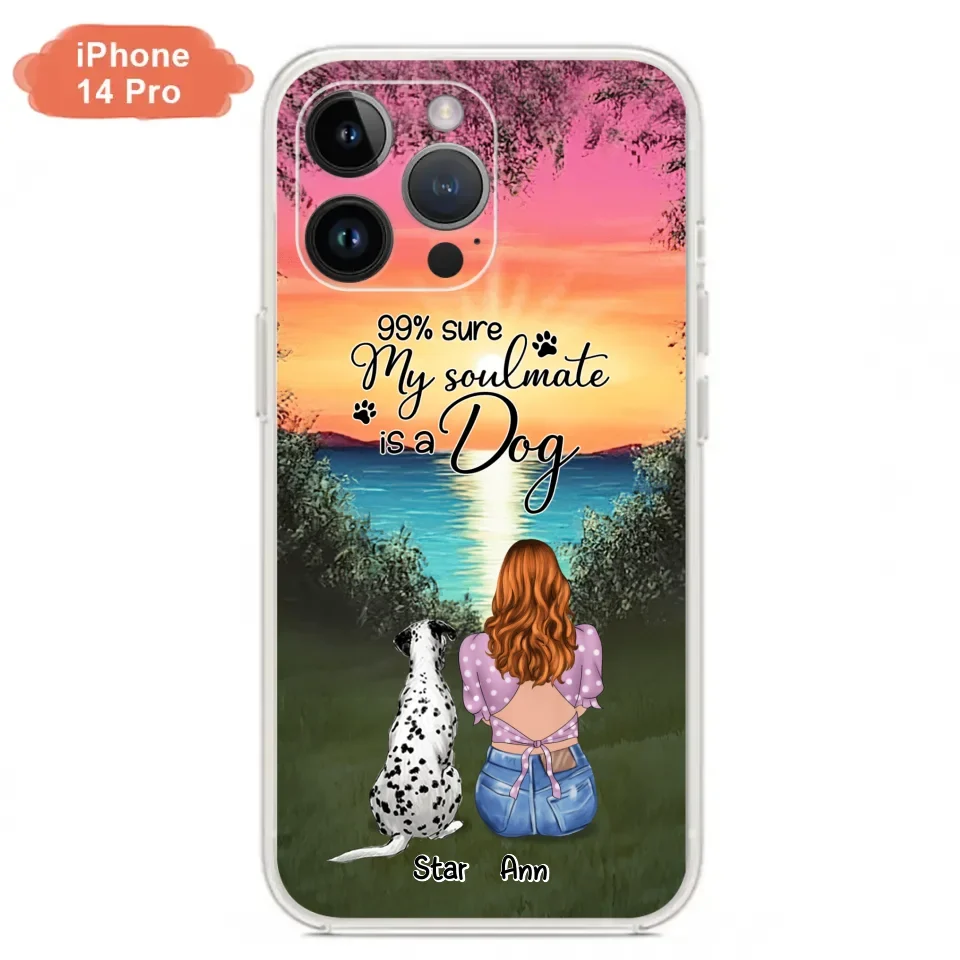 Custom Personalized Dog Mom Phone Case - Up to 4 Dogs - Gift Idea For Dog Lover - Just A Girl Who Loves Dogs - Case For iPhone And Samsung