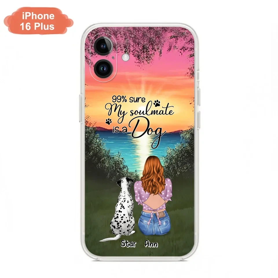 Custom Personalized Dog Mom Phone Case - Up to 4 Dogs - Gift Idea For Dog Lover - Just A Girl Who Loves Dogs - Case For iPhone And Samsung