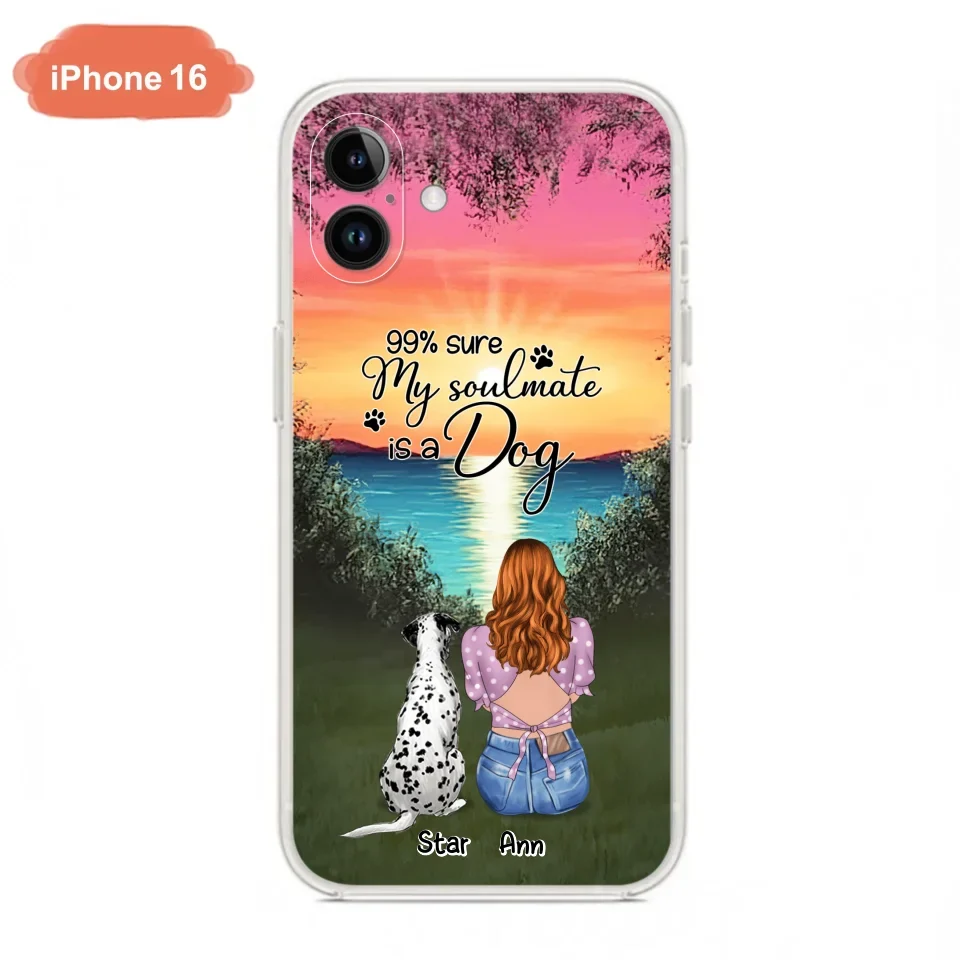 Custom Personalized Dog Mom Phone Case - Up to 4 Dogs - Gift Idea For Dog Lover - Just A Girl Who Loves Dogs - Case For iPhone And Samsung