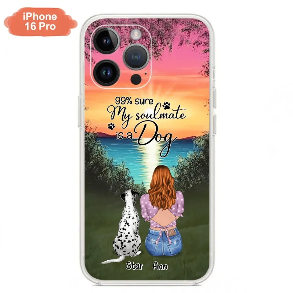 Custom Personalized Dog Mom Phone Case - Up to 4 Dogs - Gift Idea For Dog Lover - Just A Girl Who Loves Dogs - Case For iPhone And Samsung