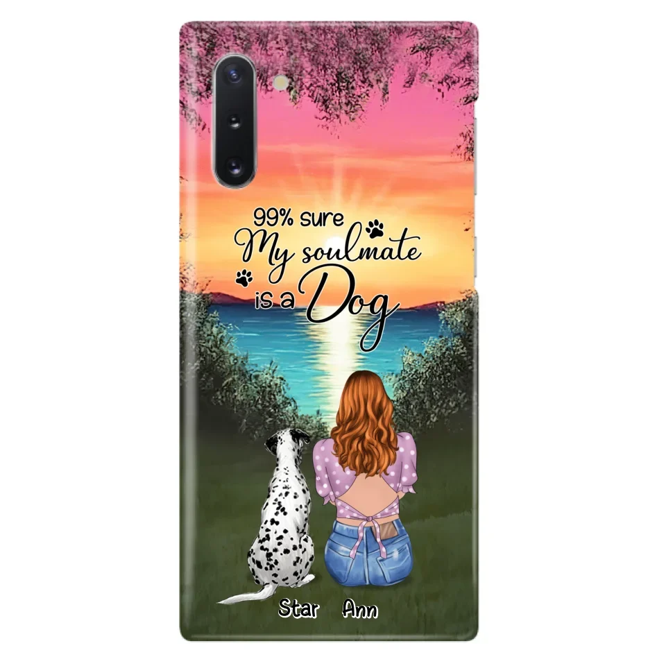 Custom Personalized Dog Mom Phone Case - Up to 4 Dogs - Gift Idea For Dog Lover - Just A Girl Who Loves Dogs - Case For iPhone And Samsung