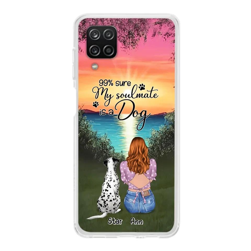 Custom Personalized Dog Mom Phone Case - Up to 4 Dogs - Gift Idea For Dog Lover - Just A Girl Who Loves Dogs - Case For iPhone And Samsung