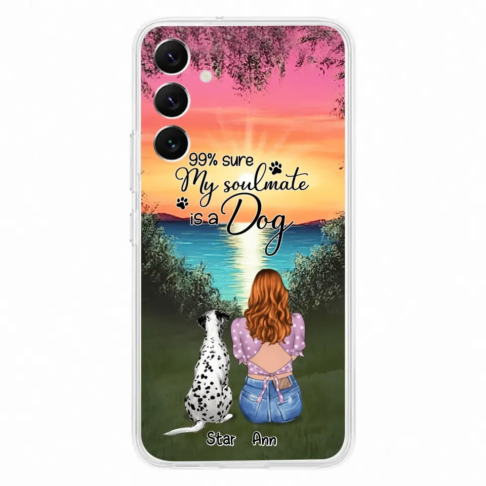 Custom Personalized Dog Mom Phone Case - Up to 4 Dogs - Gift Idea For Dog Lover - Just A Girl Who Loves Dogs - Case For iPhone And Samsung