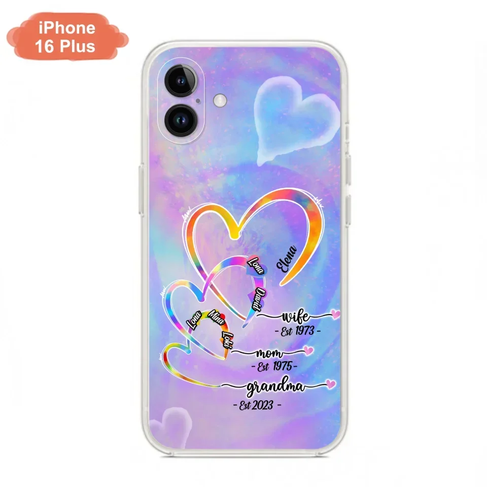Personalized Mom Phone Case - Gift Idea For Mom/Grandma - Upto 4 Children/5 Grandchildren - Cases For iPhone/Samsung