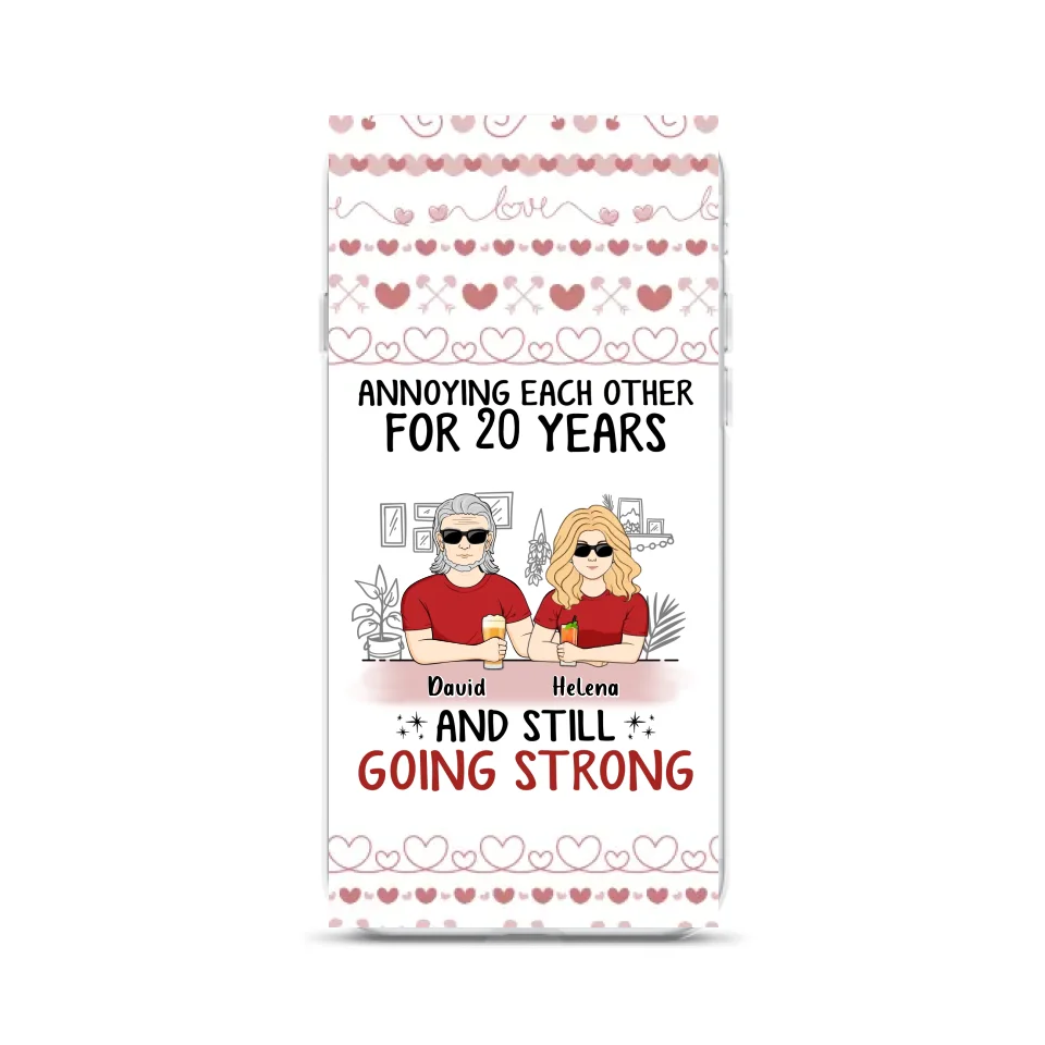 Custom Personalized Couple Phone Case - Best Gift Idea For Couple/Husband/Father's Day - Annoying Each Other For 20 Years And Still Going Strong - Case For iPhone/Samsung