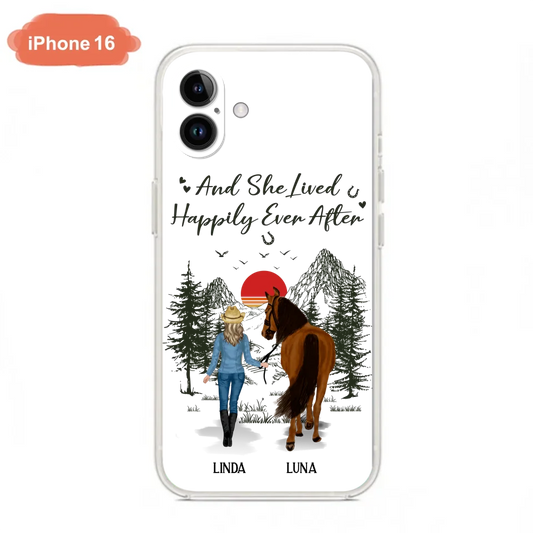 Personalized Horse Phone Case -  Gift Idea For Horse Lovers - Up to 6 Horses