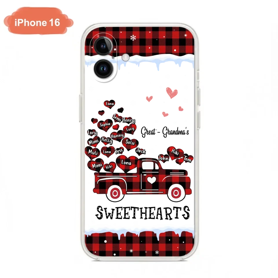 Personalized Grandma Phone Case - Gift Idea For Grandma - Up to 20 Children - Great Grandma's Sweethearts - Case For iPhone/Samsung