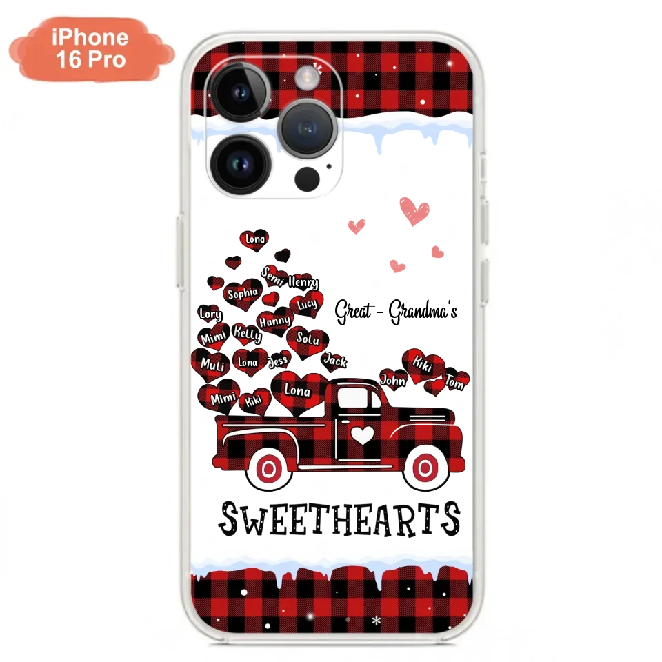 Personalized Grandma Phone Case - Gift Idea For Grandma - Up to 20 Children - Great Grandma's Sweethearts - Case For iPhone/Samsung