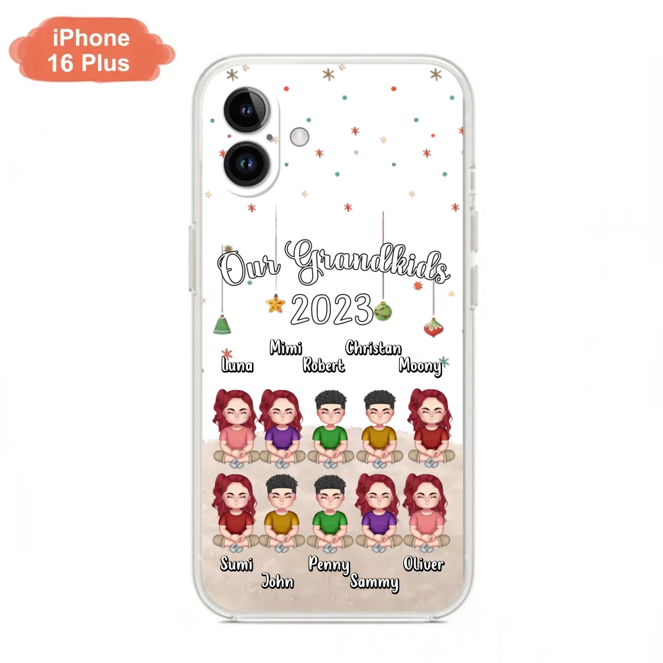 Personalized Grandkids Phone Case - Gift Idea For Grandma - Up to 10 Grandkids - Our Grandkids 2023