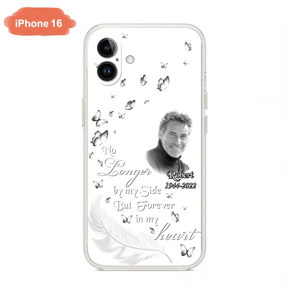 Custom Personalized Memorial Phone Case - Memorial Gift Idea For Family - Upload Photo - Case For iPhone/Samsung - No Longer By My Side But Forever In My Heart