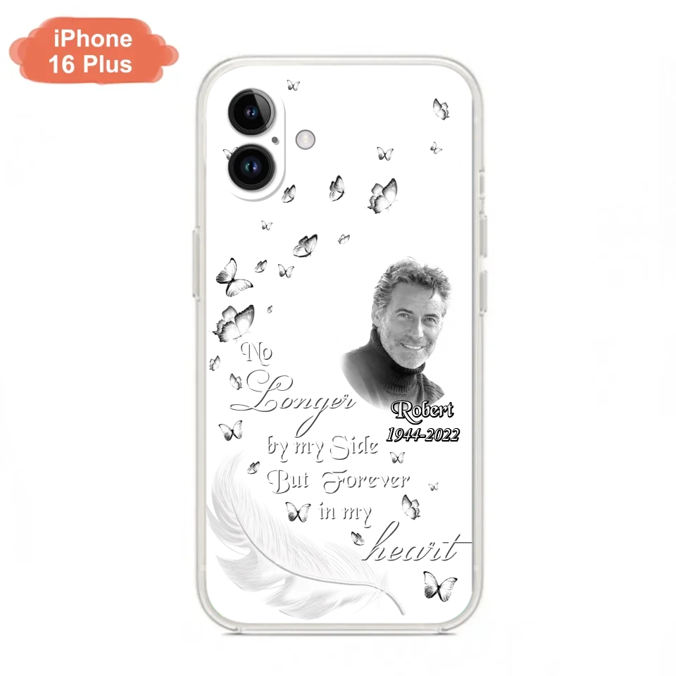 Custom Personalized Memorial Phone Case - Memorial Gift Idea For Family - Upload Photo - Case For iPhone/Samsung - No Longer By My Side But Forever In My Heart