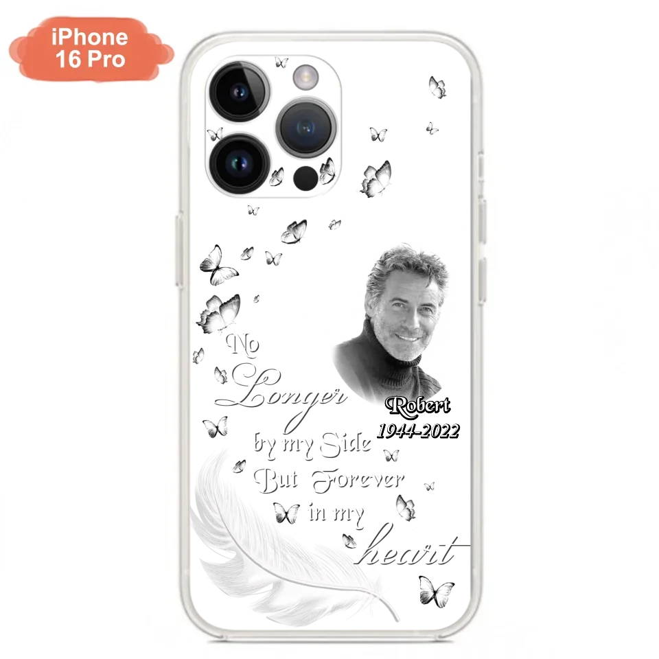 Custom Personalized Memorial Phone Case - Memorial Gift Idea For Family - Upload Photo - Case For iPhone/Samsung - No Longer By My Side But Forever In My Heart
