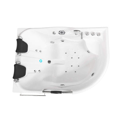 Nuvia Cayman 67-Inch Premium 2-Person 16-Jet Whirlpool Hydromassage Bathtub (SAK72851)