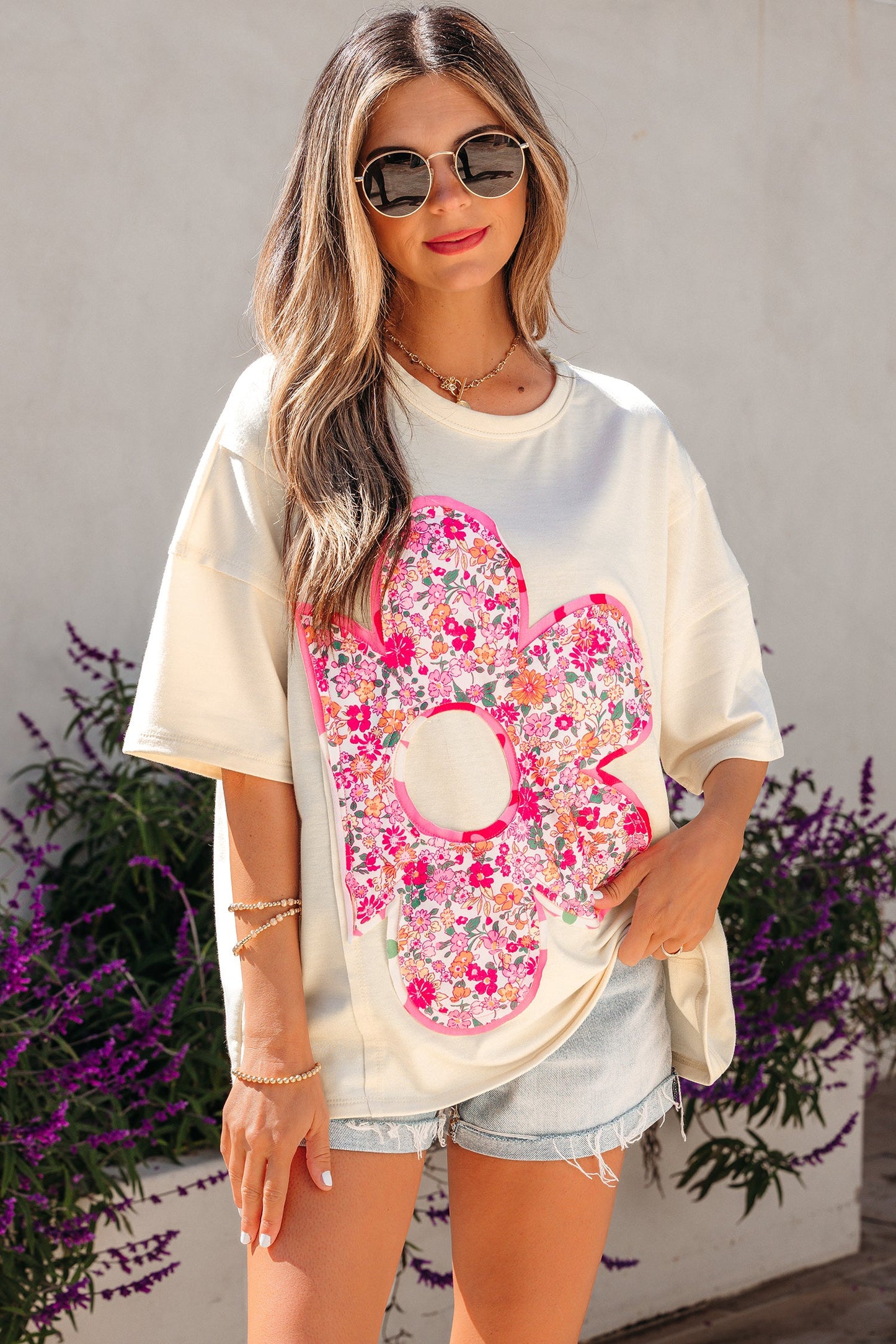Poppy Big Flower Oversize Tee