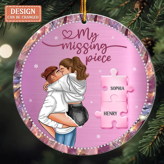 Personalized Couple Acrylic Ornament - Gift Idea For Couple/Christmas - My Missing Piece