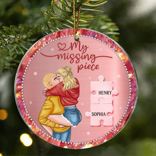 Personalized Couple Acrylic Ornament - Gift Idea For Couple/Christmas - My Missing Piece