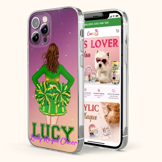 Personalized Cheerleading Phone Case - Birthday Gift For Cheerleading Coach, Cheerleader - Case For iPhone And Samsung