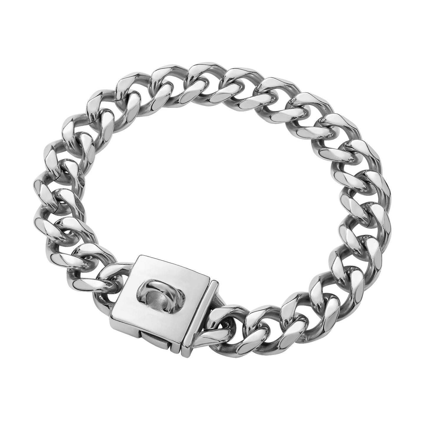 Stainless Steel Gold And Silver Buckle Pet Dog Necklace Collar